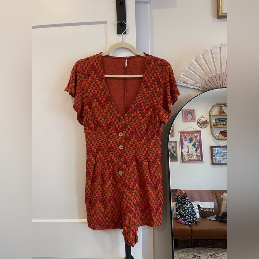 Free People Chevron Romper